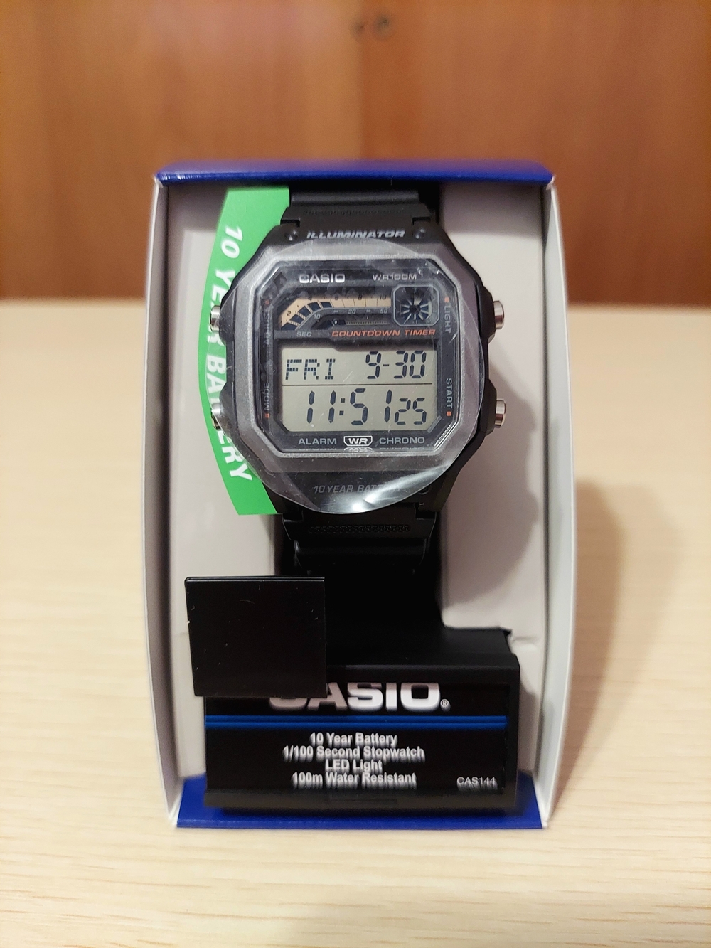 NEW Casio WS1600H Digital Chronograph Illuminator Black Resin 90s Sports Watch